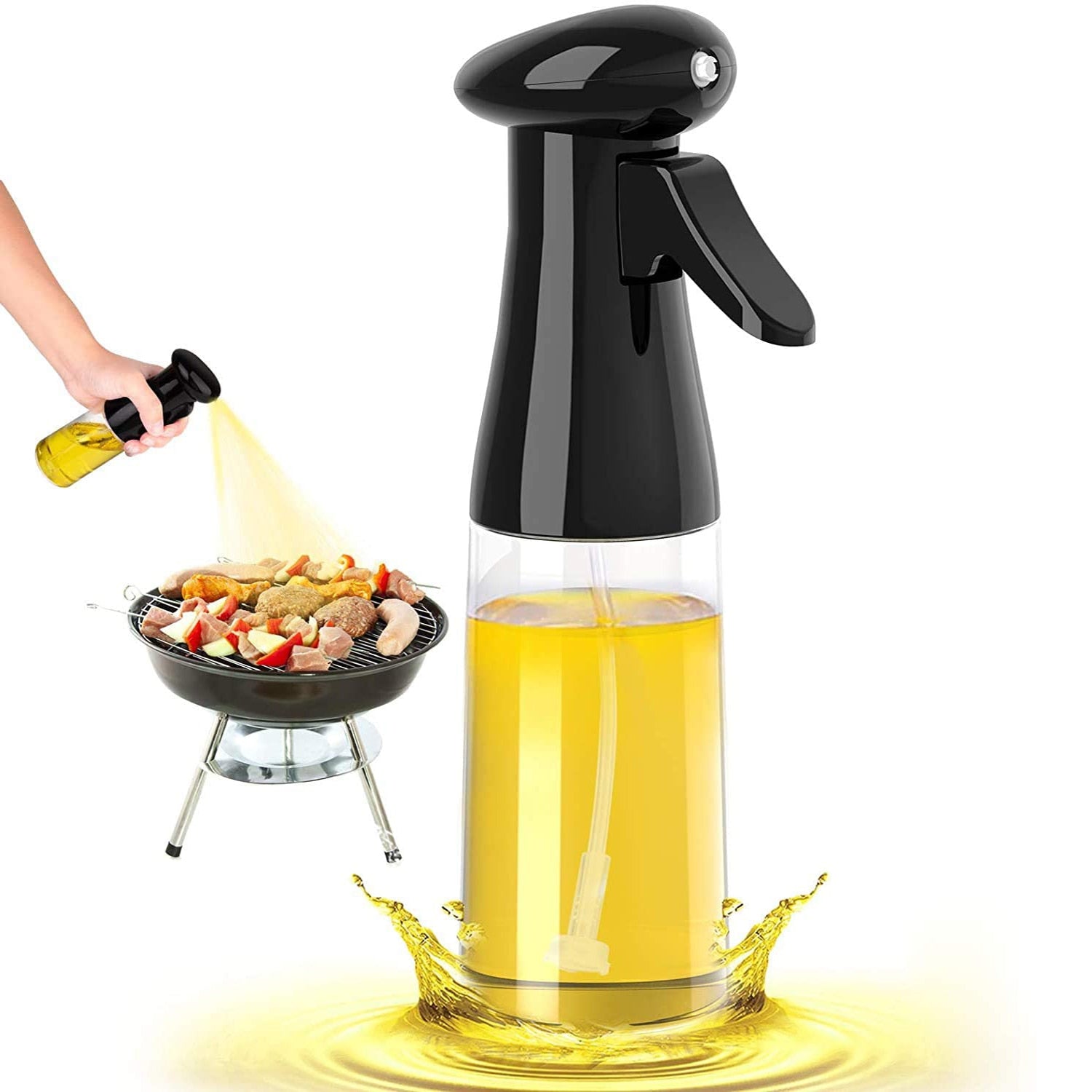 Oil Sprayer for Cooking Set,6oz Small Glass Olive Oil Dispenser Spray,Green  BBQ Spray Bottle for Olive Oil,Vinegar - Yahoo Shopping
